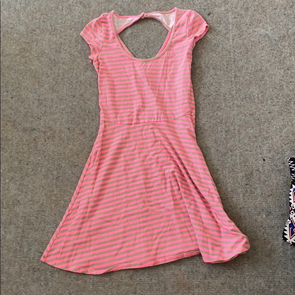 Pink striped dress